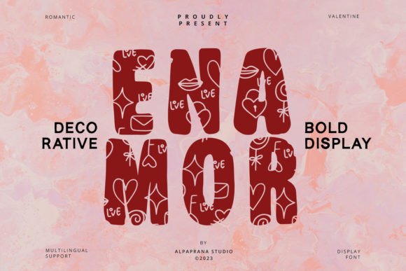 Enamor: A Display Font for Crafters and Product Creators