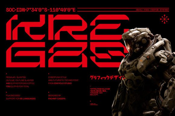 Kregas: A Futuristic Display Font for Bold Digital Projects